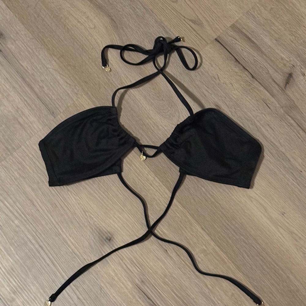 Victoria's Secret Black Upside Down Triangle Bikini Top